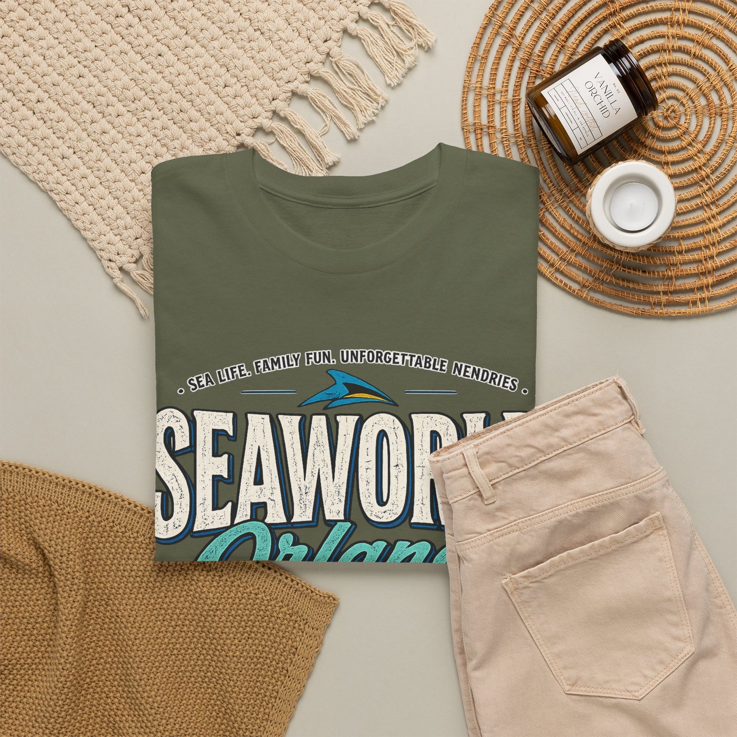 SeaWorld Orlando Graphic Tee — Retro Explore Inspire Connect Vacation Shirt