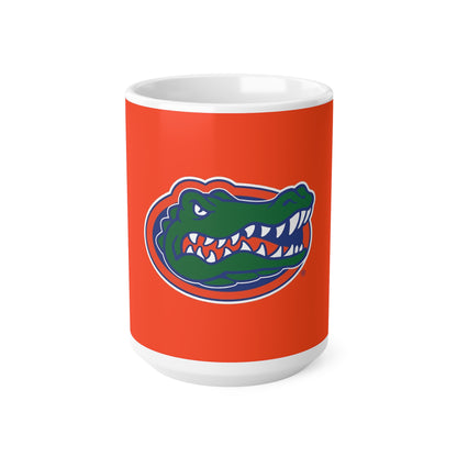Florida Gators Ceramic Coffee Mug — Orange Alligator Logo, 11oz & 15oz