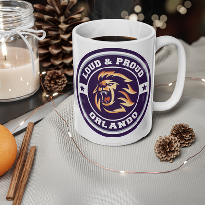 Orlando Coty Soccer Loud & Proud Lion Ceramic Coffee Mug — 11oz & 15oz