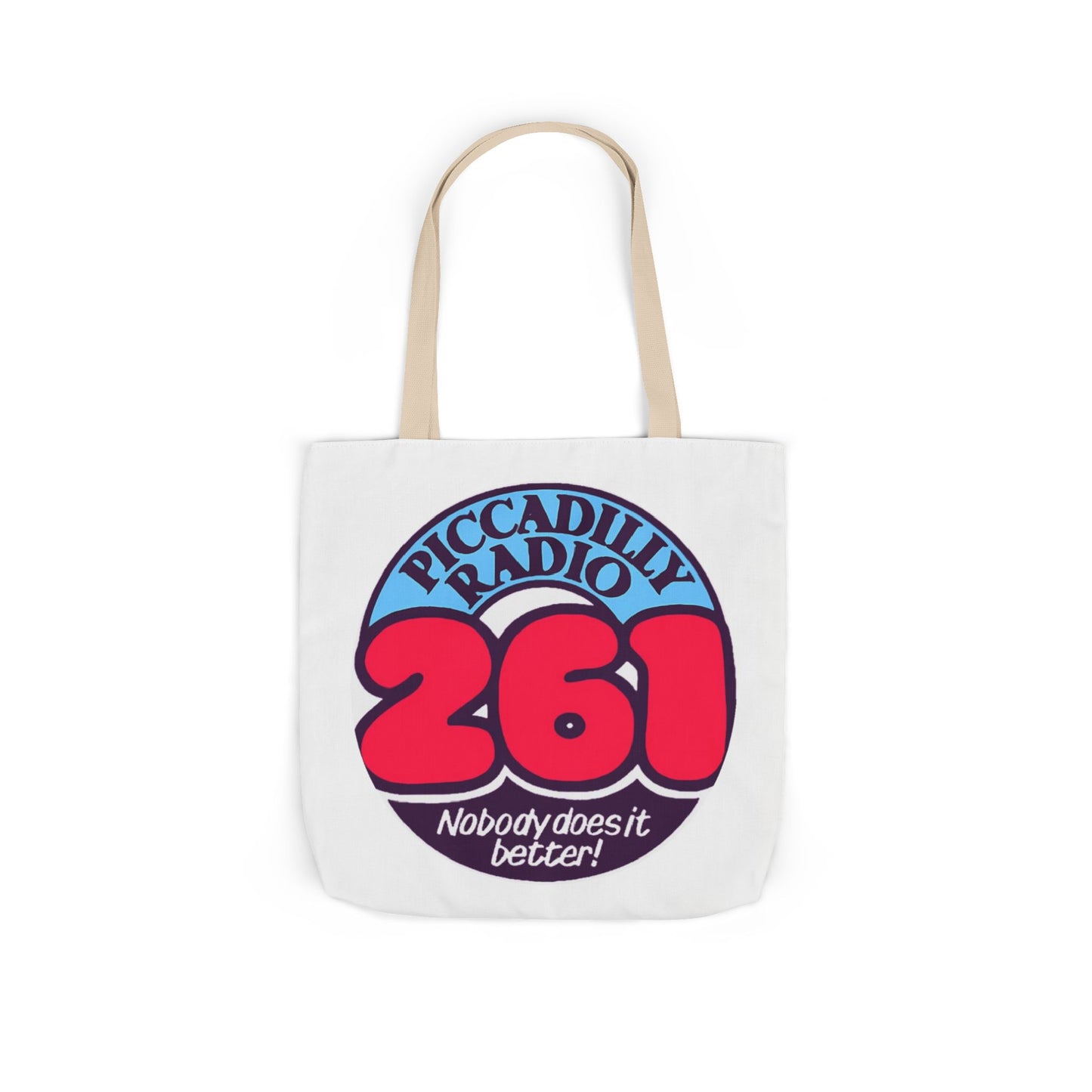 Tote Bag — Retro 'Piccadilly Radio 261' Vintage Logo Canvas Tote