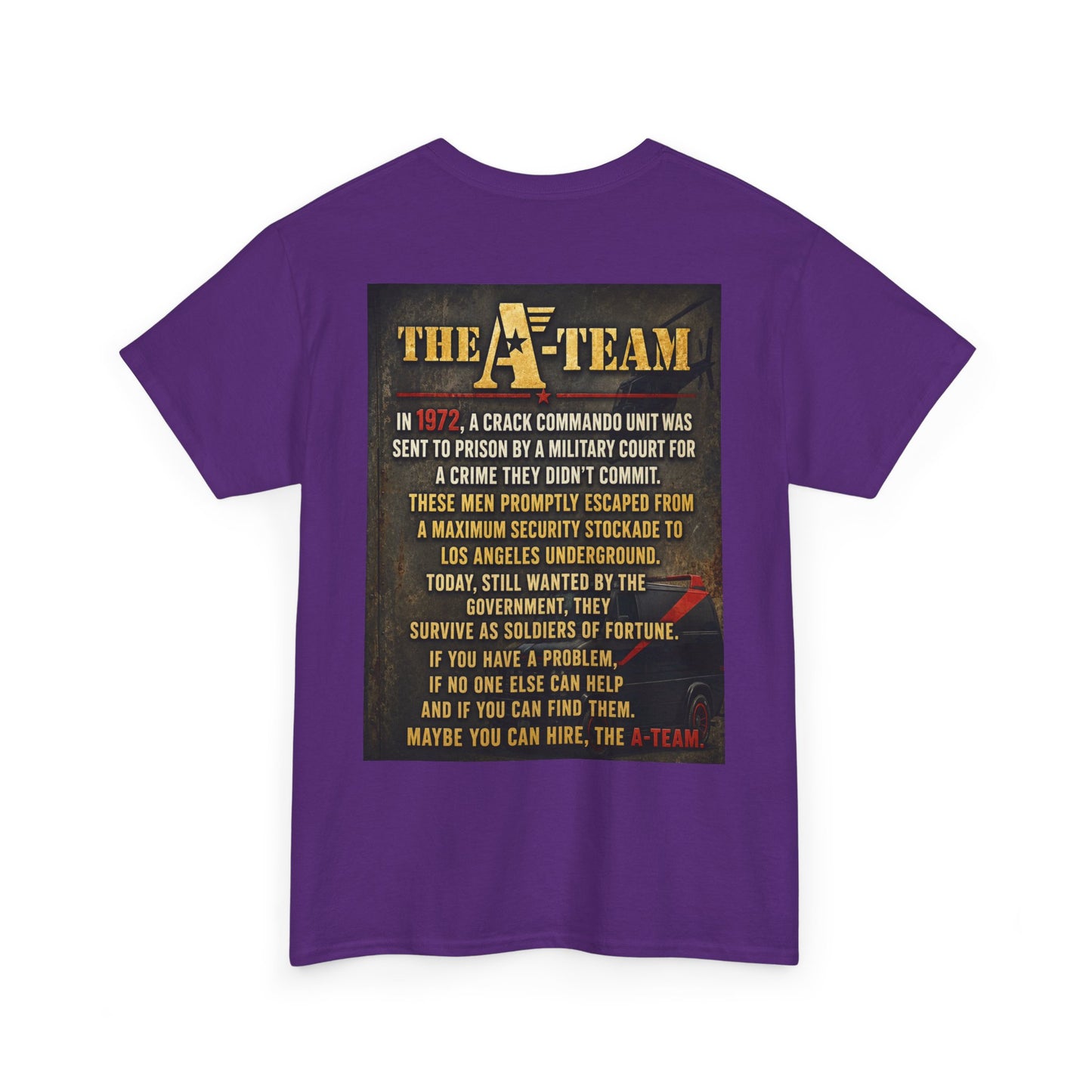 A-Team Graphic Tee — Retro TV Series Logo & Character Poster T-Shirt