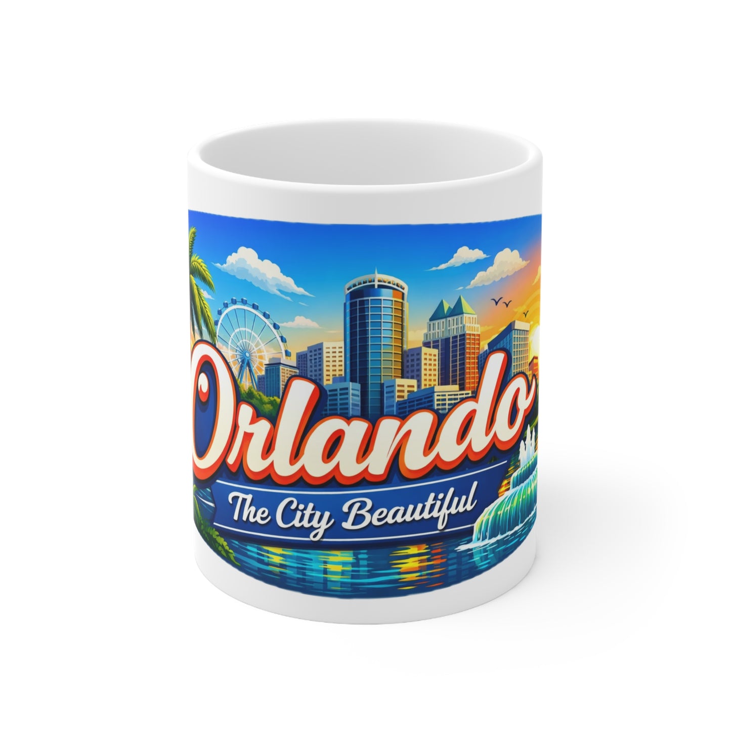 Orlando Ceramic Coffee Mug — "Orlando The City Beautiful" 11oz & 15oz