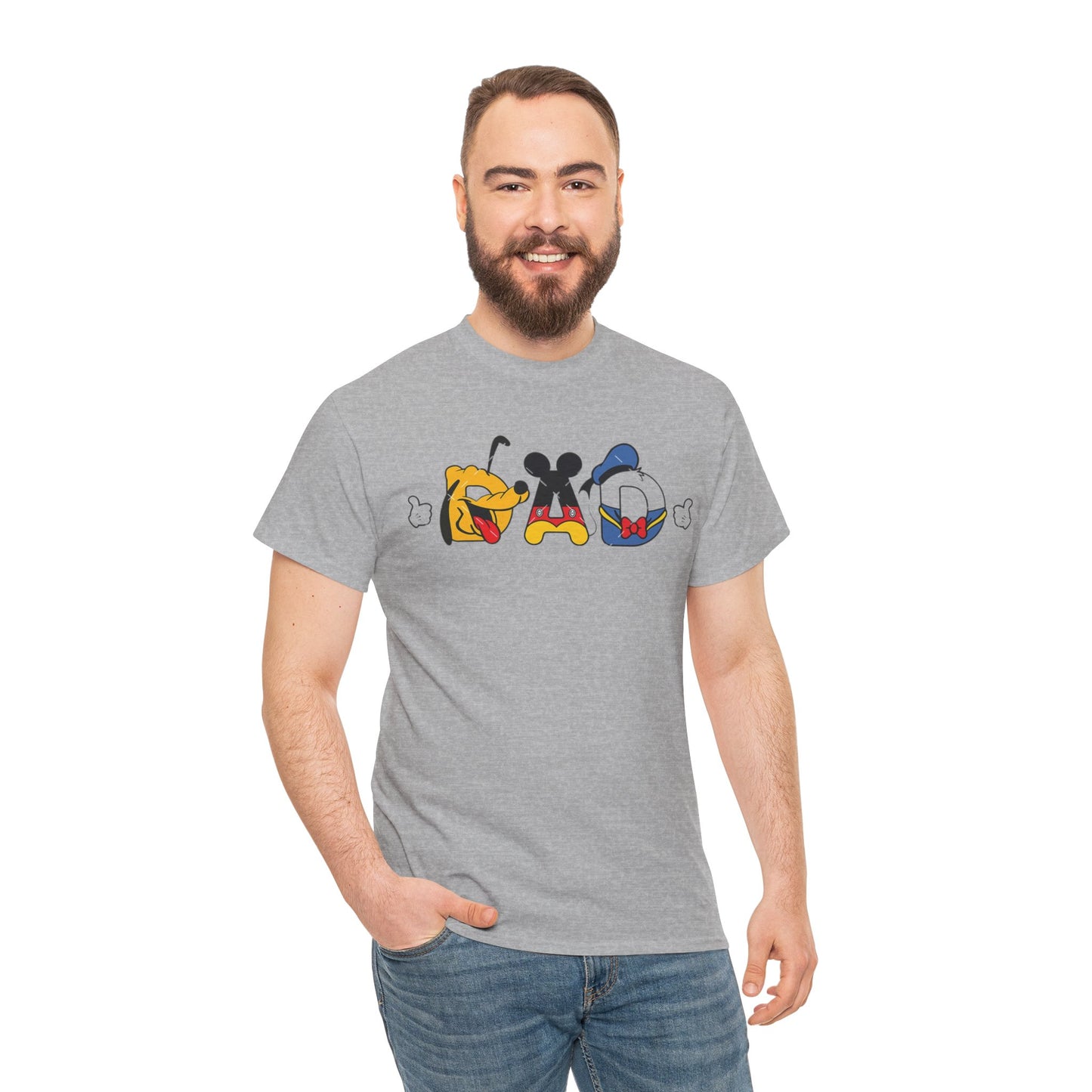 Disney Dad Character Graphic Tee — Playful Colorful Character Icons T-Shirt
