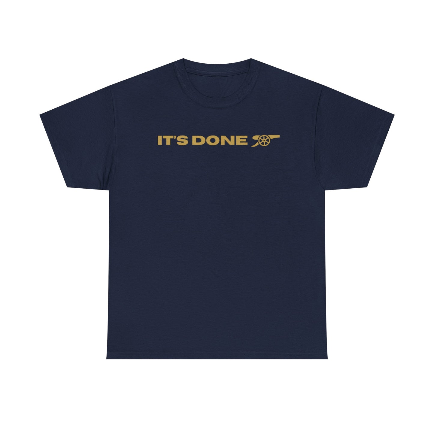 It's Done Arsenal Champions T-Shirt – Minimalist Gold Script Tee