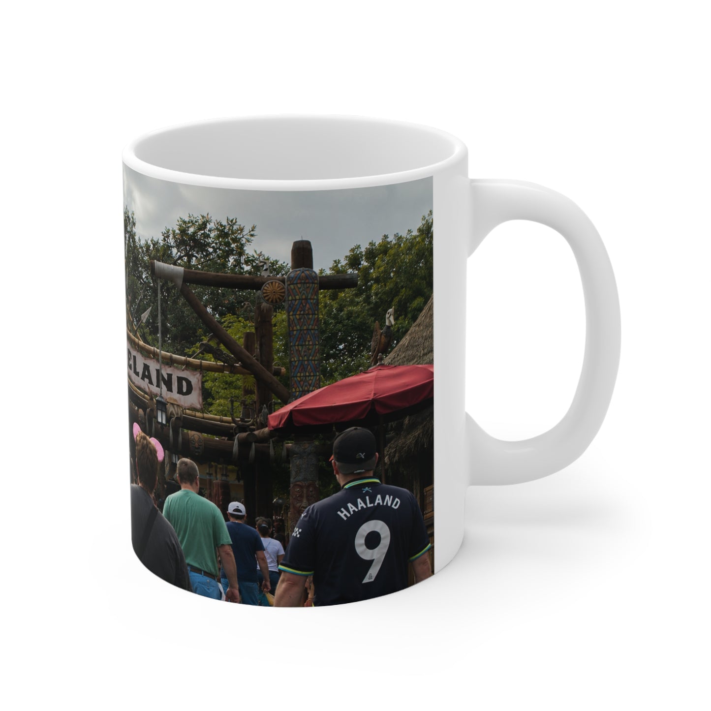 Adventureland Entrance Photo Ceramic Mug — Theme Park Travel Souvenir (11oz & 15oz)