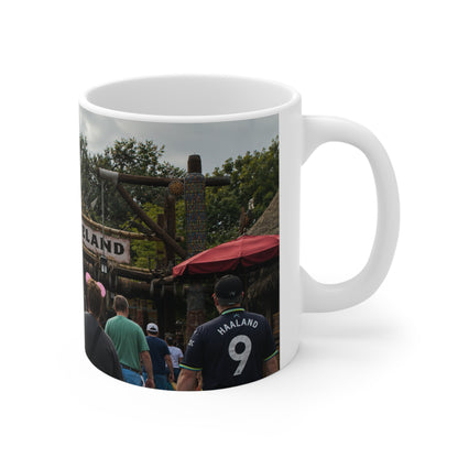 Adventureland Entrance Photo Ceramic Mug — Theme Park Travel Souvenir (11oz & 15oz)