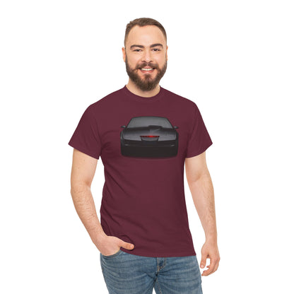 KITT-Inspired Retro Sports Car Tee — Front View Knight Rider Car Graphic Shirt