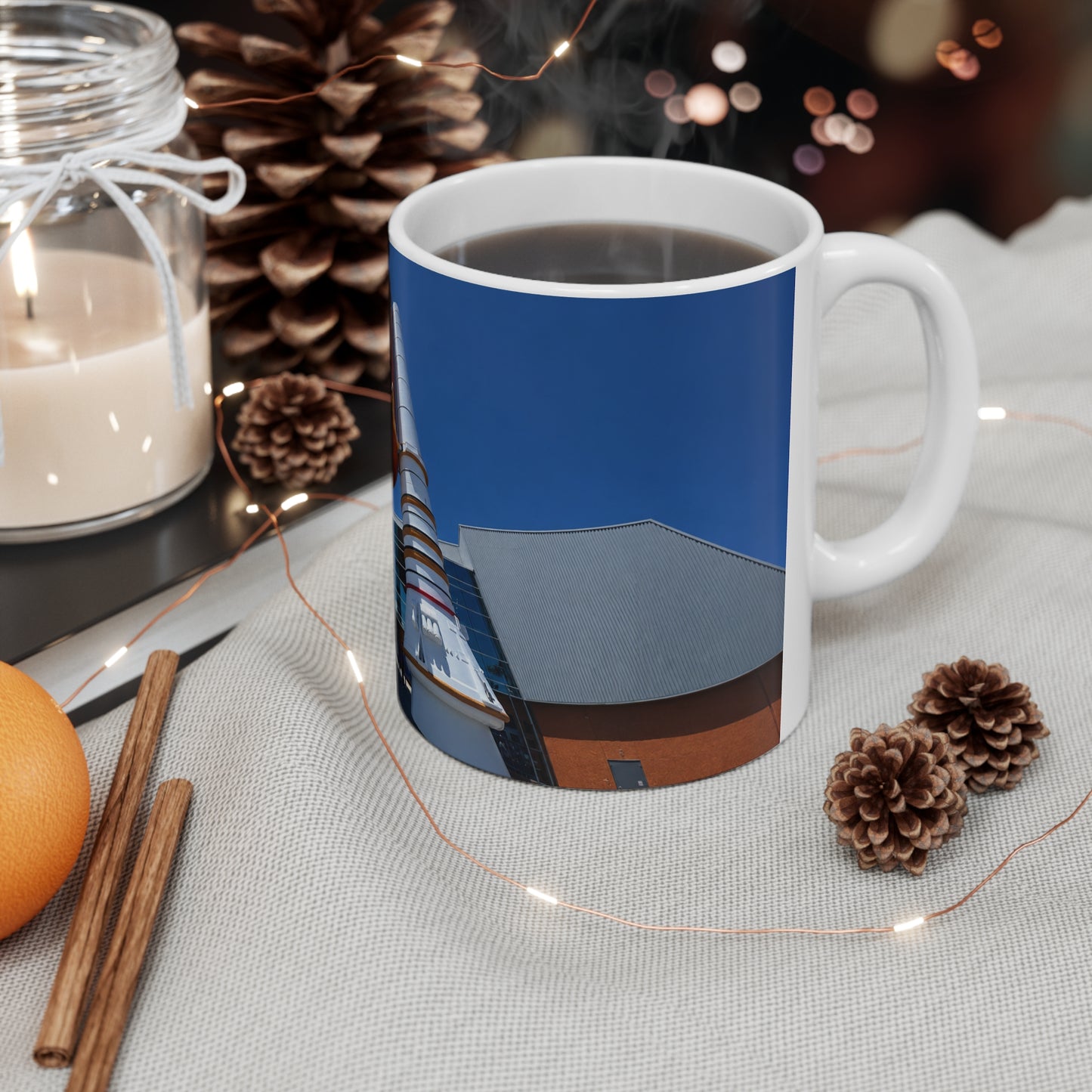 Space Shuttle Stack Ceramic Mug — NASA Rocket Launch Photo Coffee Cup