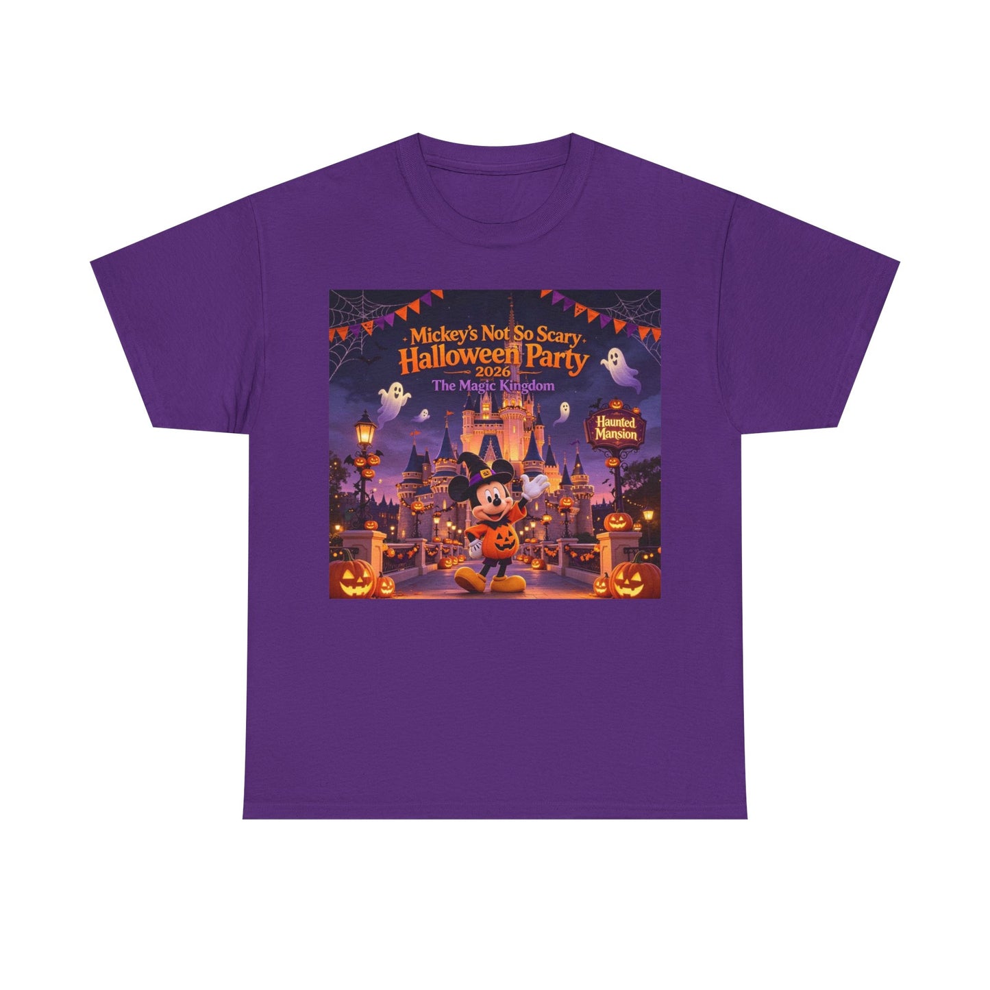 Halloween Mickey T-Shirt — "Not So Scary Halloween Party" Castle Graphic Tee