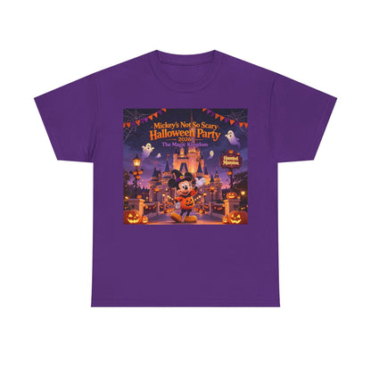 Halloween Mickey T-Shirt — "Not So Scary Halloween Party" Castle Graphic Tee