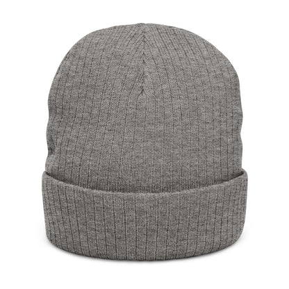 United Embroidered Ribbed Beanie — Cozy Knit Winter Hat