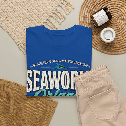 SeaWorld Orlando Graphic Tee — Retro Explore Inspire Connect Vacation Shirt
