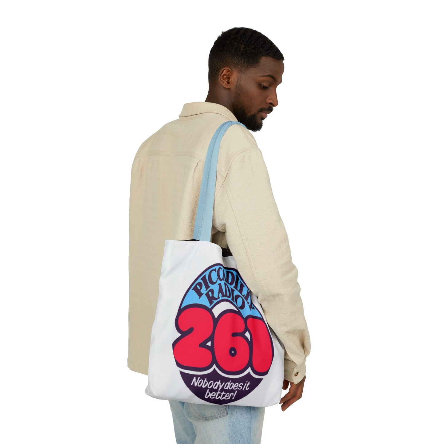Tote Bag — Retro 'Piccadilly Radio 261' Vintage Logo Canvas Tote