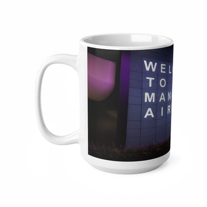 Manchester Airport Welcome Mug — Ceramic Coffee Cup (11oz & 15oz)