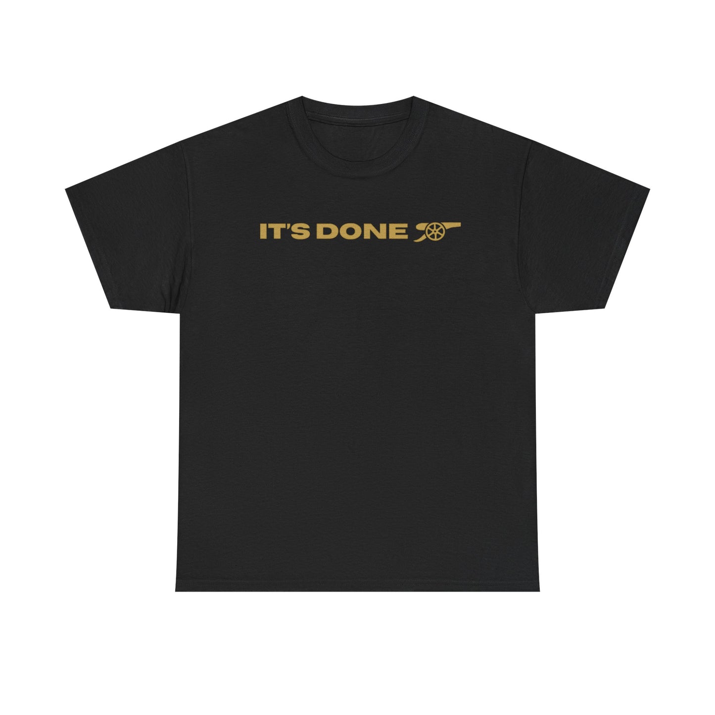 It's Done Arsenal Champions T-Shirt – Minimalist Gold Script Tee