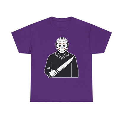 Hockey Mask Killer Tee — Retro Jason Voorhees Horror T-Shirt