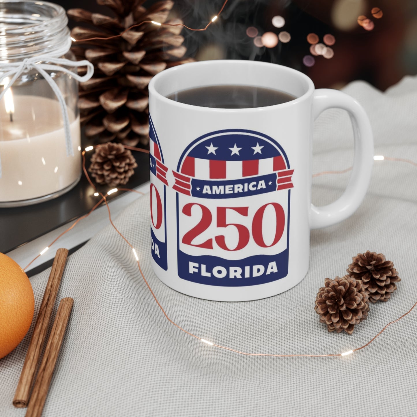 Florida 250 America Ceramic Coffee Mug — Patriotic Racing Number 11oz/15oz