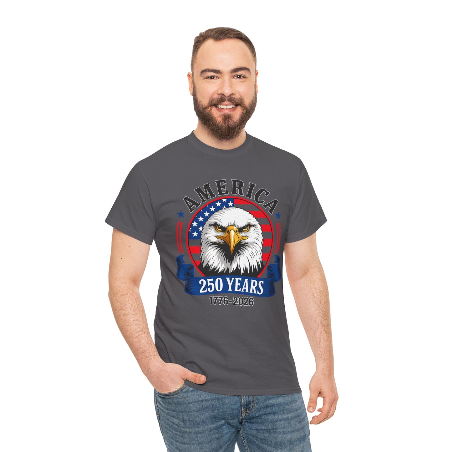 America 250 Years T-Shirt – Bald Eagle 1776–2026 Patriotic Tee