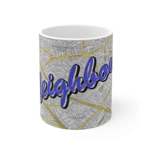 Neighbours Classic TV Soap  Map Ceramic Mug – Personalized City Map Coffee Cup (11oz/15oz)