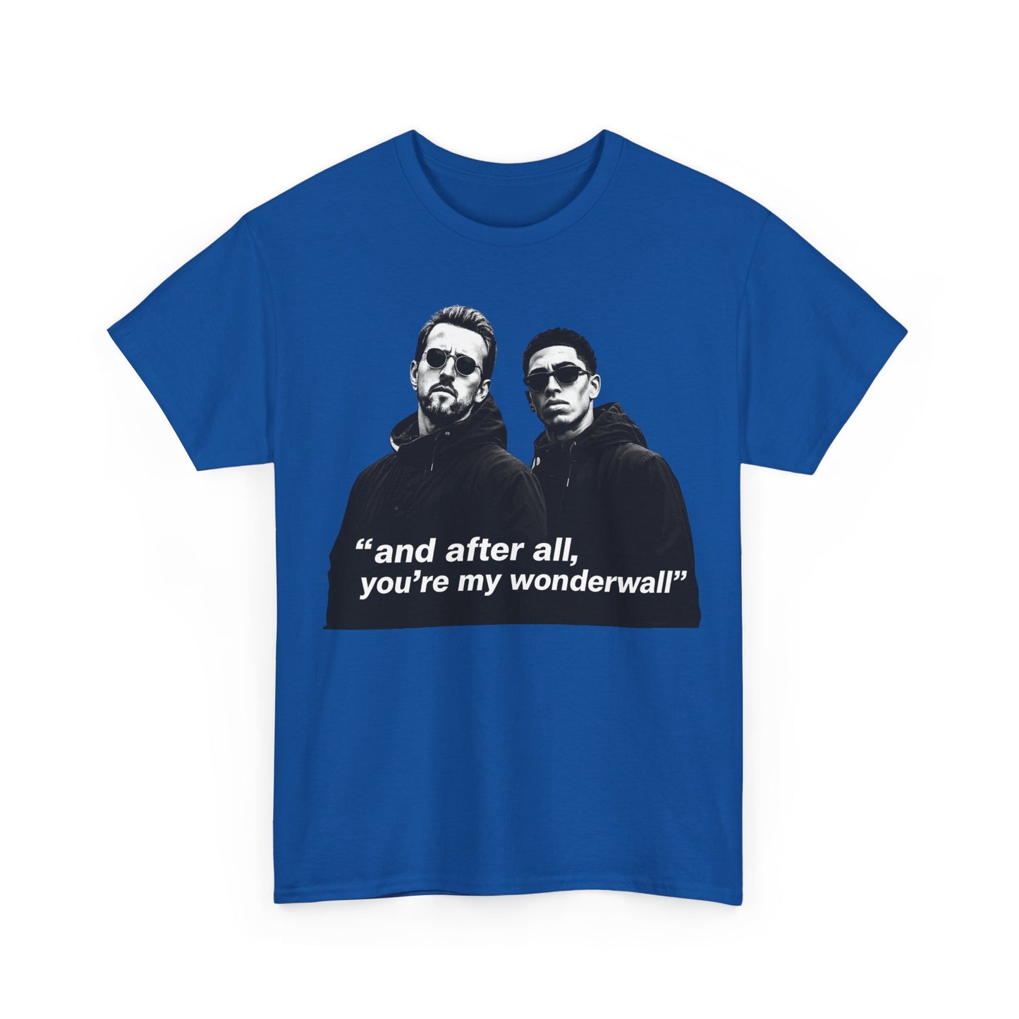 Kane and Bellingham Wonderwall Lyric T-Shirt — ‘and after all, you’re my wonderwall’ Retro Band Tee