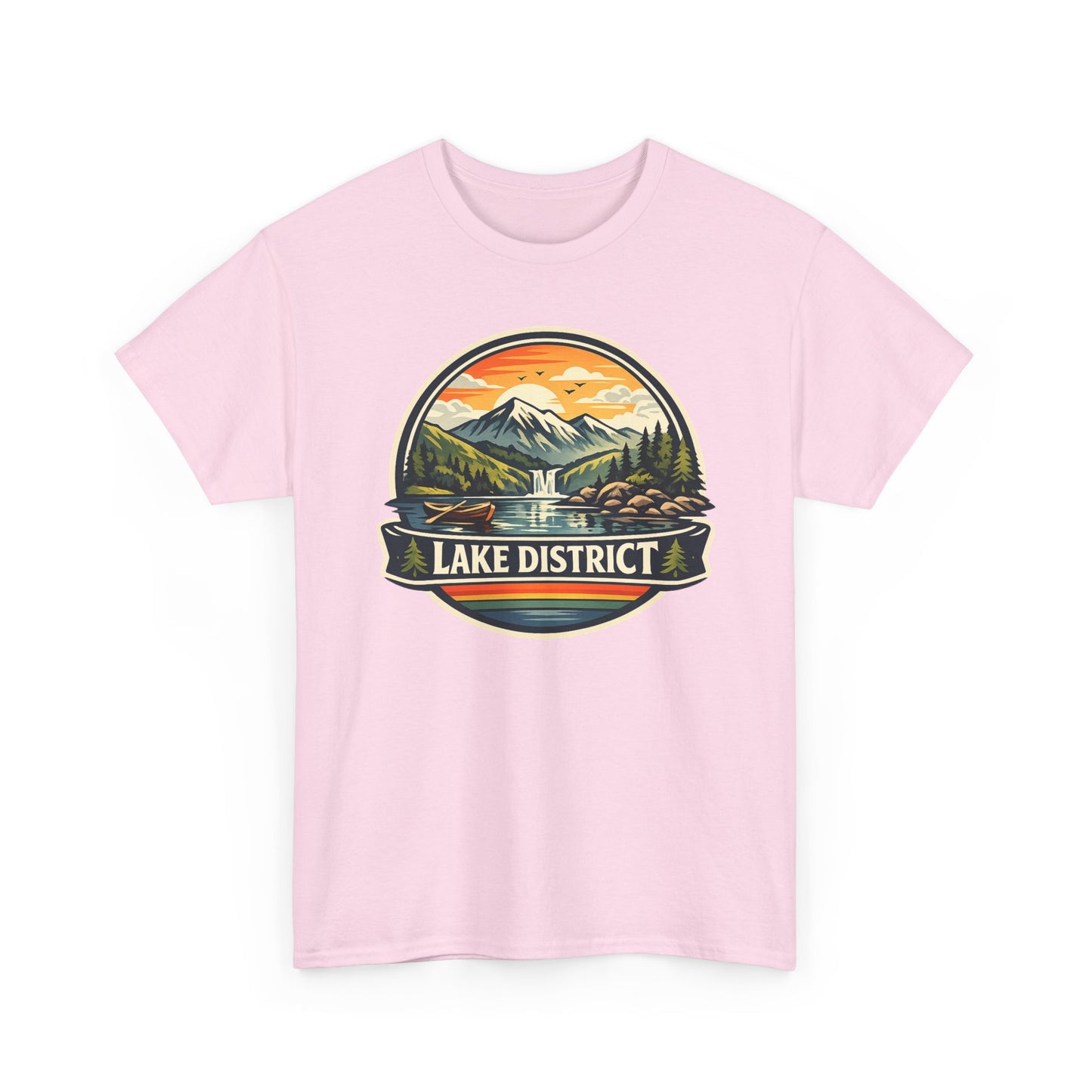 Lake District Graphic Tee — Scenic Mountain & Lake Camping Shirt