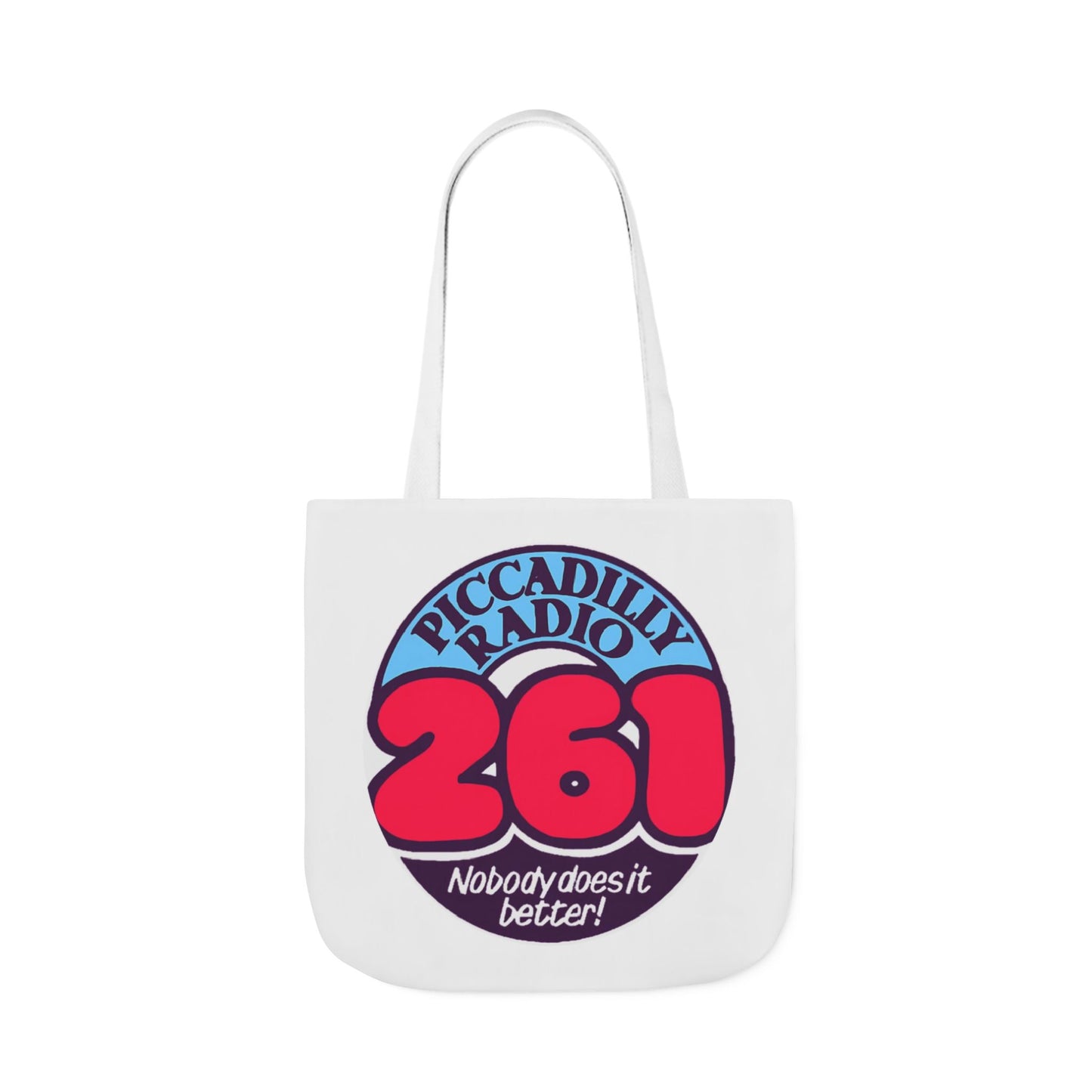 Tote Bag — Retro 'Piccadilly Radio 261' Vintage Logo Canvas Tote