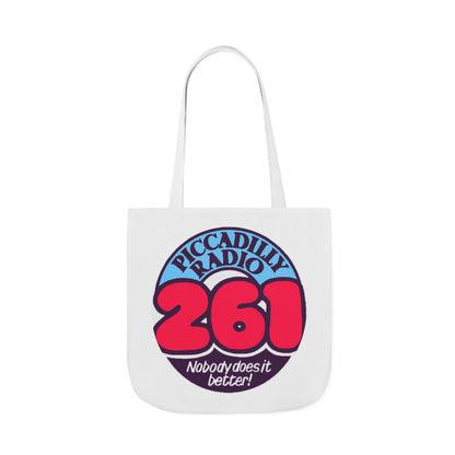 Tote Bag — Retro 'Piccadilly Radio 261' Vintage Logo Canvas Tote
