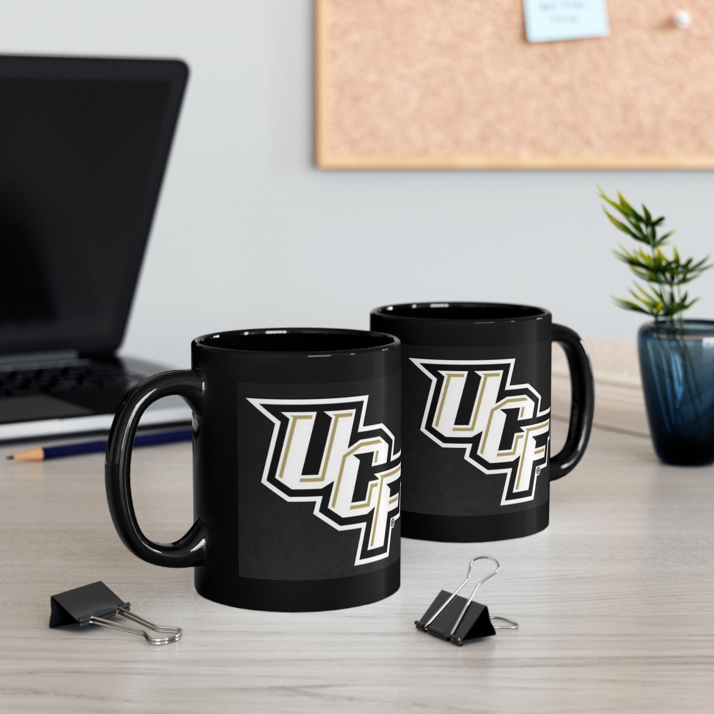UCF Knights Black Ceramic Mug — College Logo Coffee Cup (11oz & 15oz)