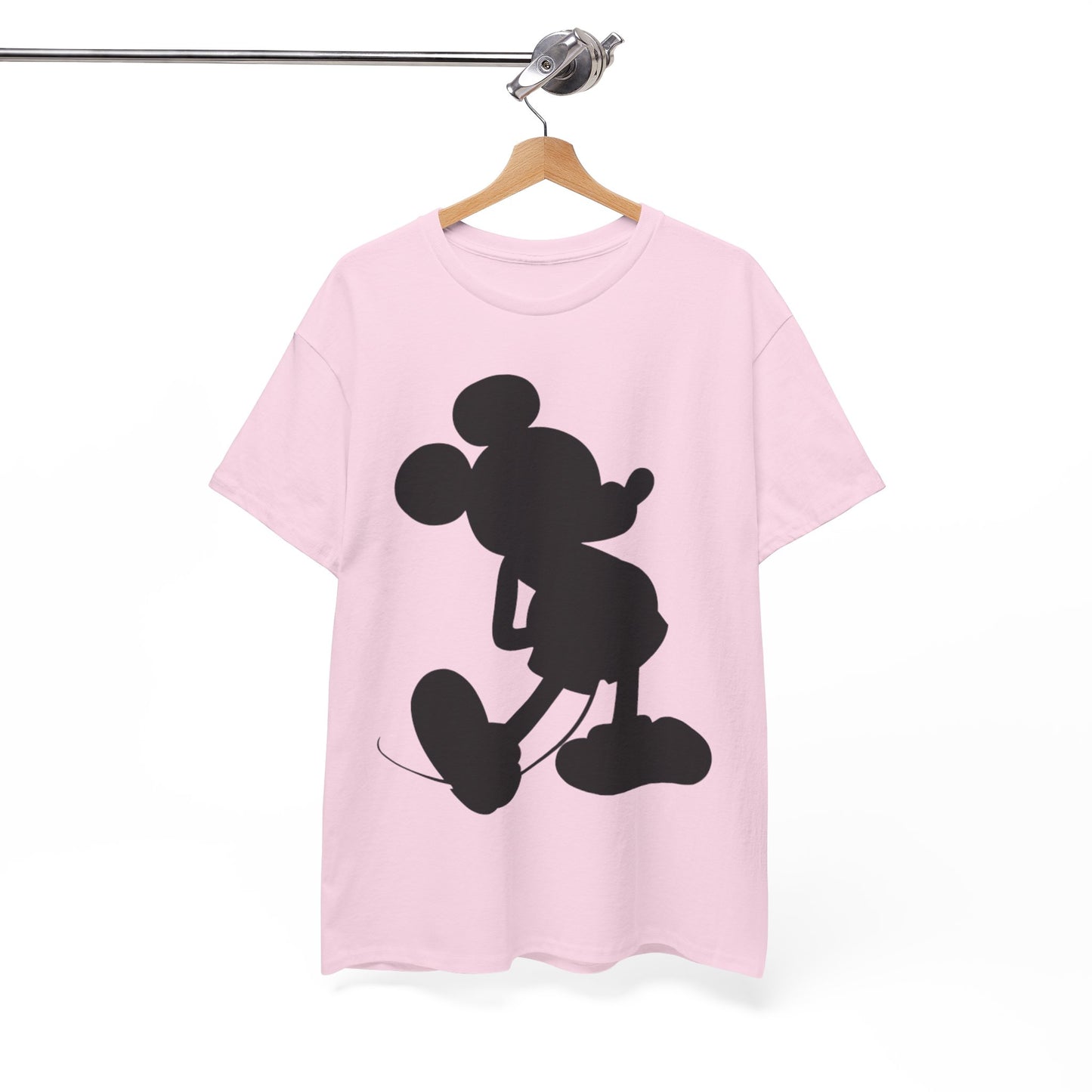 Mickey Mouse Silhouette Graphic Tee — Retro Cartoon Shadow T-Shirt