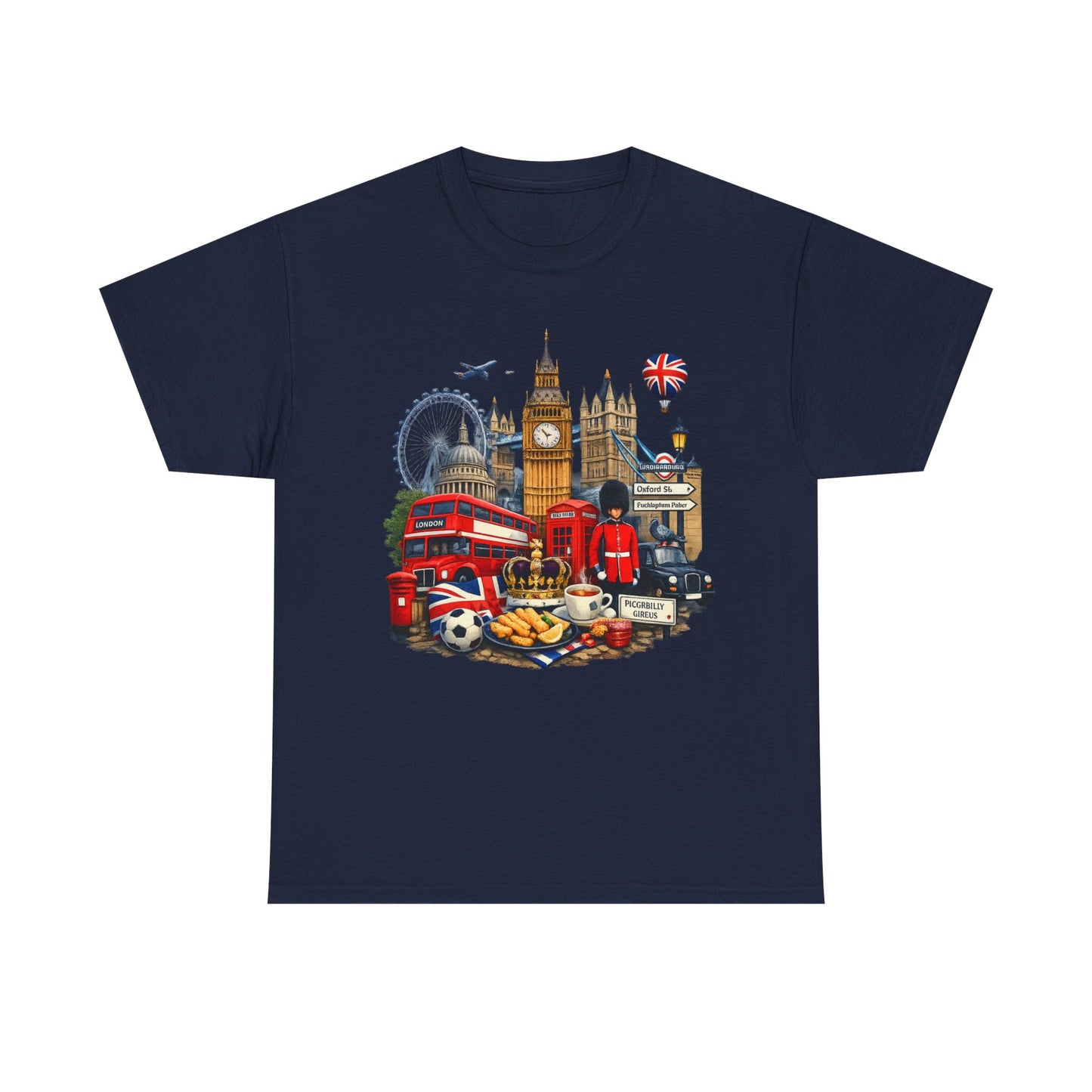 London Landmarks T‑Shirt — British Icons Collage Tee
