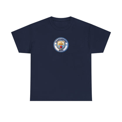 Manchester City Crest Unofficial 3D T-Shirt — Minimal Soccer Logo Tee
