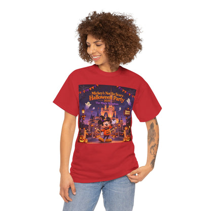 Halloween Mickey T-Shirt — "Not So Scary Halloween Party" Castle Graphic Tee