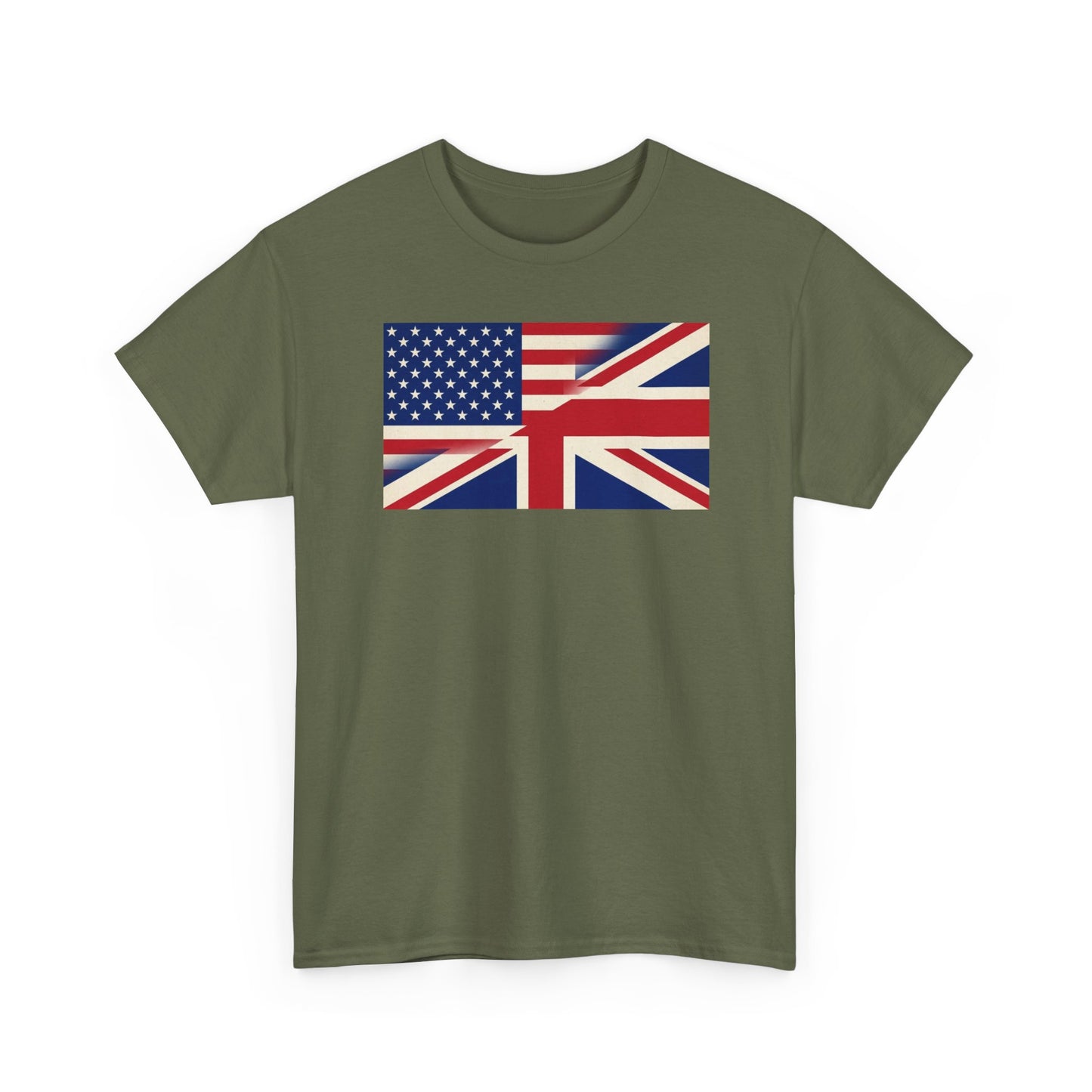 USA-UK Flag Graphic Tee — American British Union Jack Mashup T-Shirt