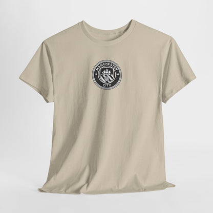 Man City Unofficial T-Shirt — Vintage Crest Logo Tee (Small Chest Emblem)