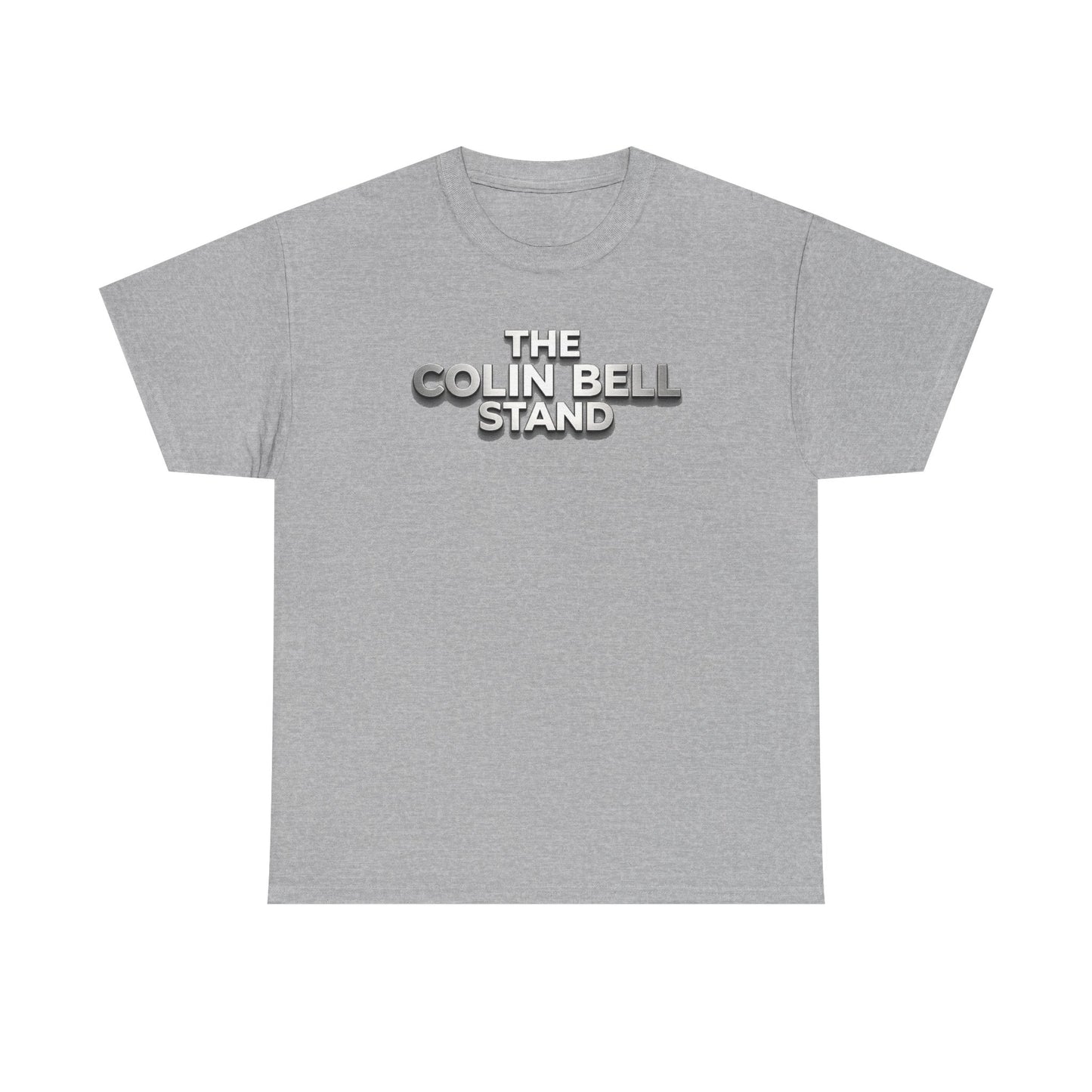 T-Shirt — “The Colin Bell Stand” Retro Chrome Text Tee