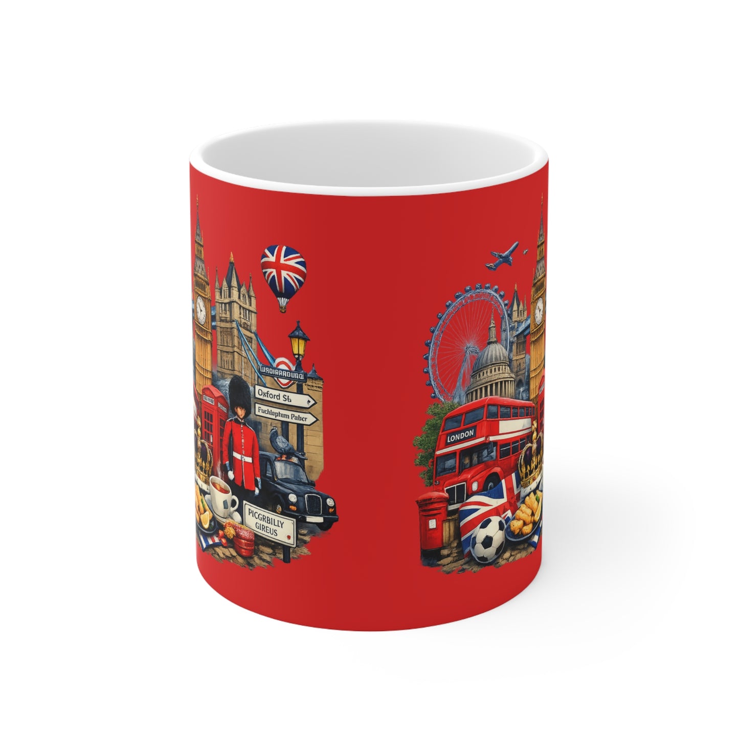 London Icons Coffee Mug — Red 11oz/15oz Ceramic Souvenir
