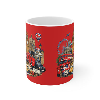 London Icons Coffee Mug — Red 11oz/15oz Ceramic Souvenir