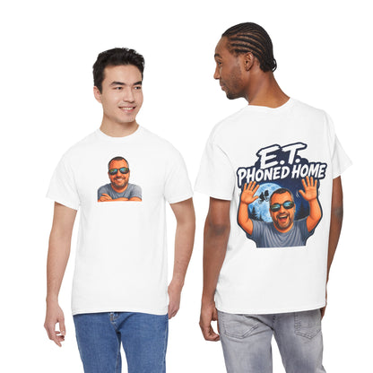 Graphic Tee — "E.T. Phoned Home" Smiling Guy Retro Design