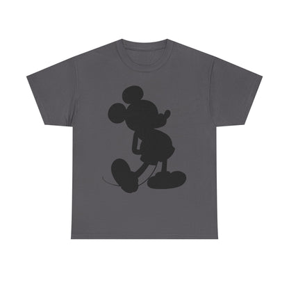 Mickey Mouse Silhouette Graphic Tee — Retro Cartoon Shadow T-Shirt