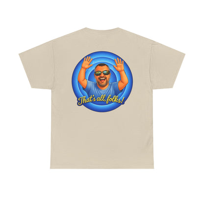 T-Shirt — "That's All, Folks!" Waving Portrait Graphic Tee