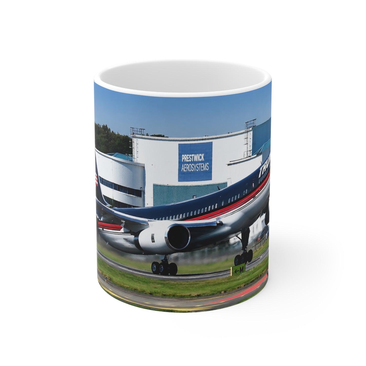 Trump Airliner Ceramic Mug — Photo Print Jet Plane Coffee Cup (11oz & 15oz)