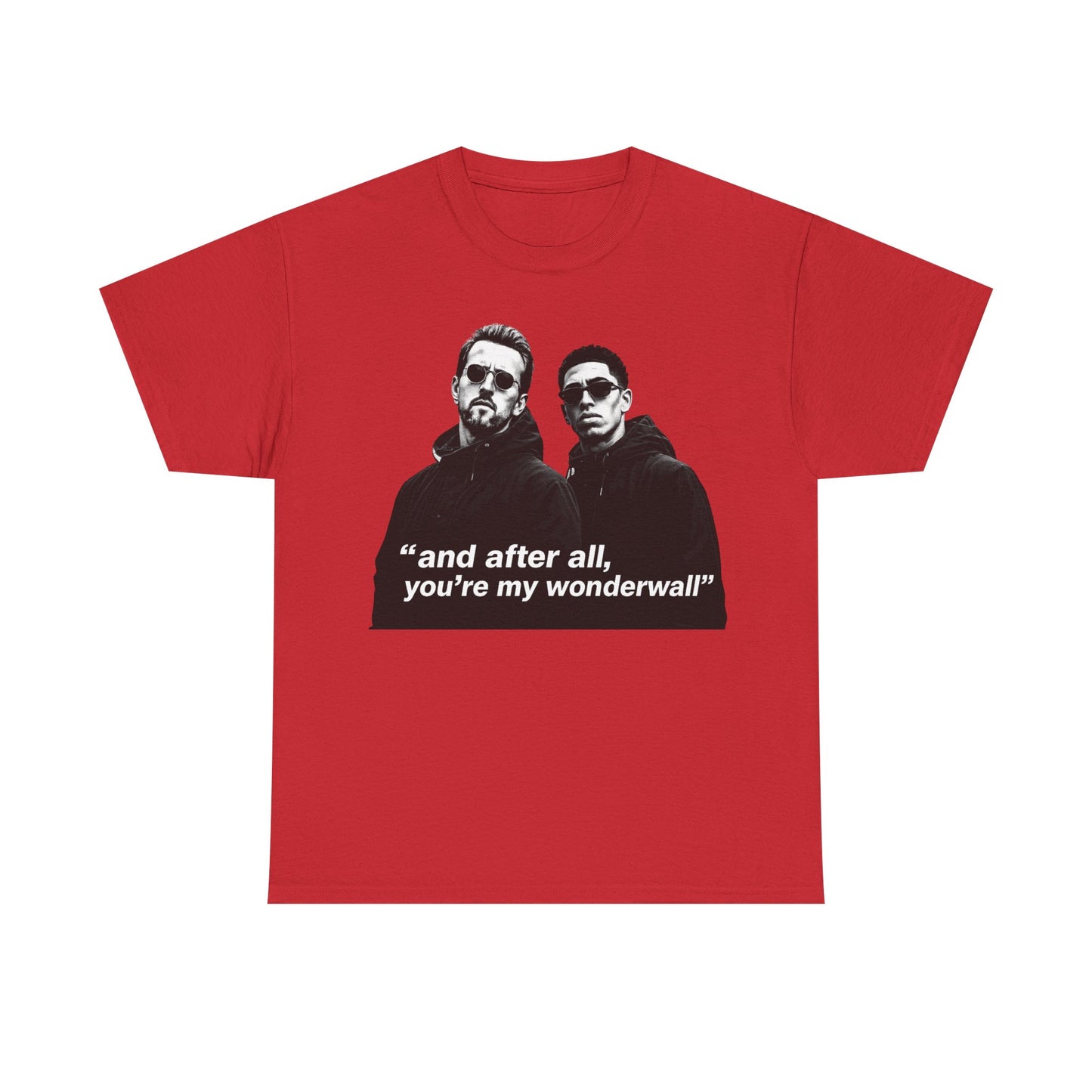 Kane and Bellingham Wonderwall Lyric T-Shirt — ‘and after all, you’re my wonderwall’ Retro Band Tee
