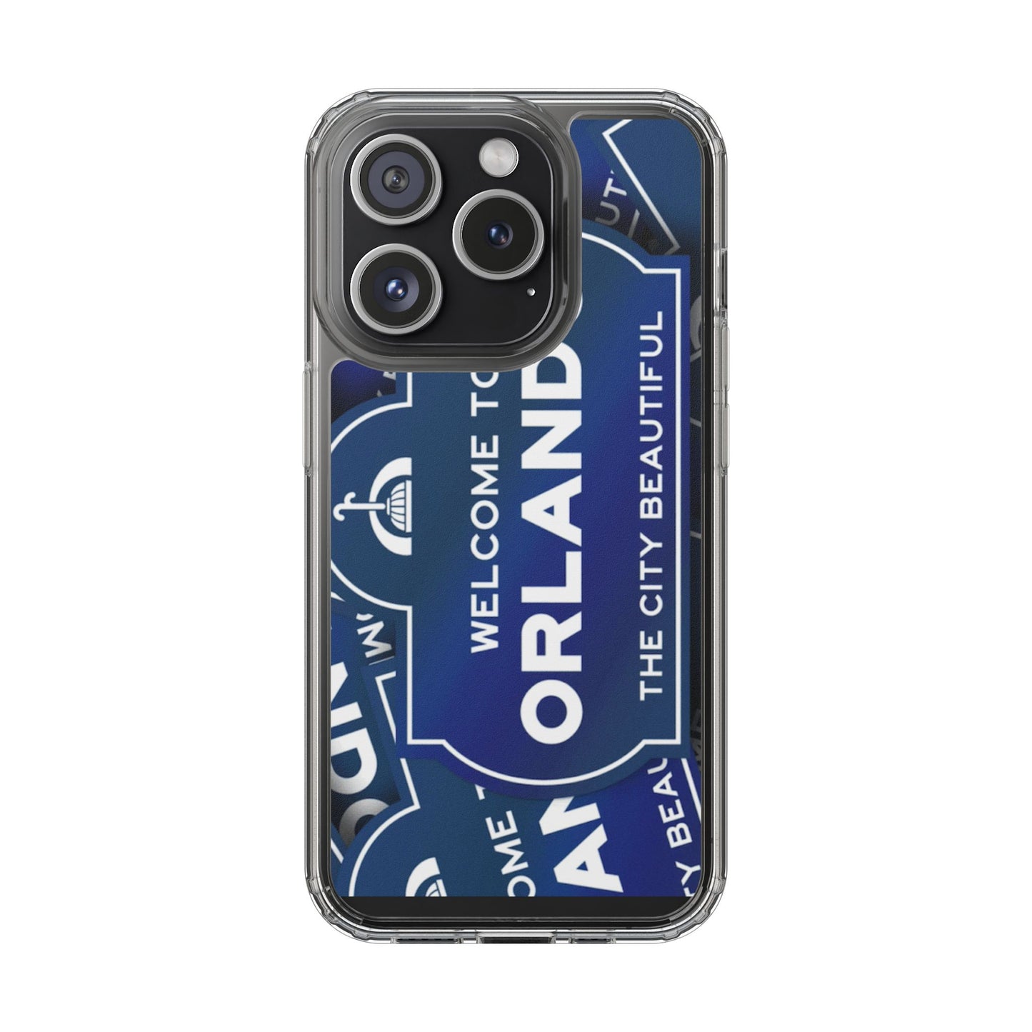 Orlando Clear Phone Case — "Welcome to Orlando" City Sign Design
