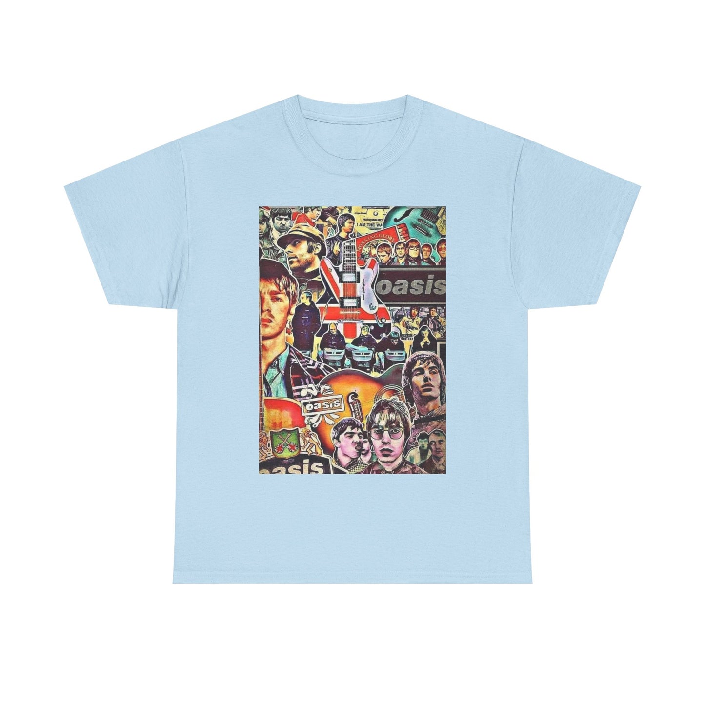 Oasis Collage T-Shirt – Retro Britpop Band Graphic Tee