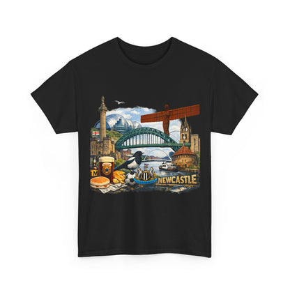Newcastle Upon Tyne Landmark Tee — Vintage Cityscape T-Shirt