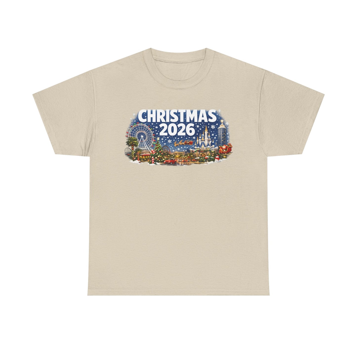 Christmas 2026 Holiday Tee — Festive Winter Village Graphic T-Shirt
