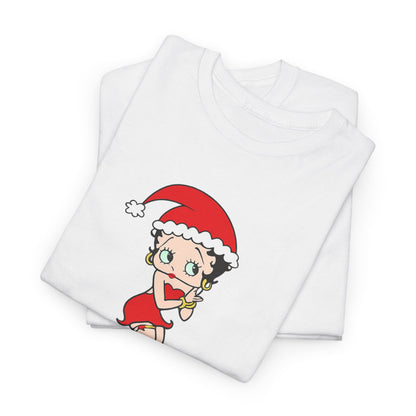 Christmas Betty Boop Tee - 'Merry Christmas' Holiday Graphic Shirt