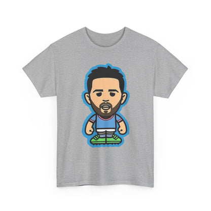 Bernardo Silva Manchester City Legend Graphic Tee — Player Cartoon Front & Tribute Poster Back