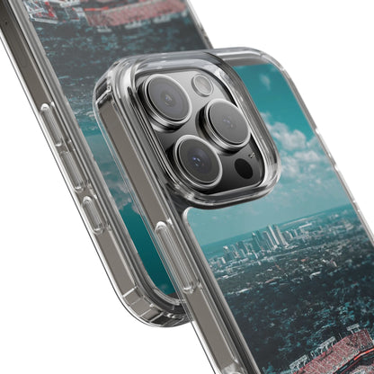 Tampa Bay Raymond James Stadium Clear Phone Case — Aerial City Stadium Design