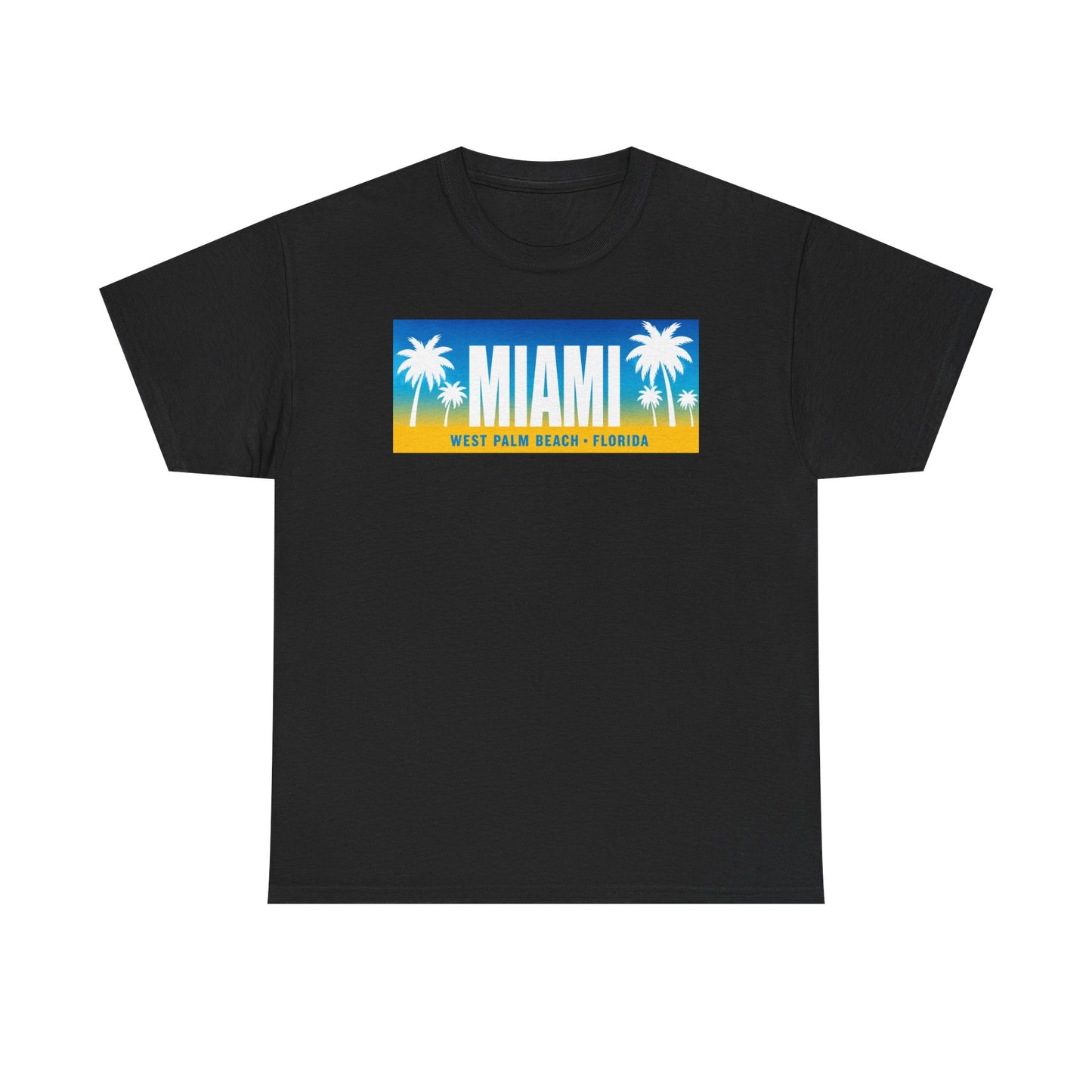 Miami West Palm Beach Vintage Tee — "MIAMI" Beach Palm Trees T‑Shirt